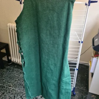 Vestido y delantal medieval azul Talla XL