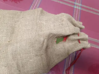 Sacco juta Natale 48x34 cm