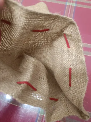 Sacco juta Natale 48x34 cm