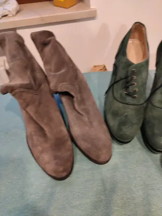 Set Scarpe Donna Marrone e Verde