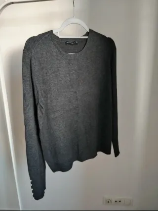 Jersey punto Zara gris XL