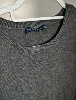 Jersey punto Zara gris XL