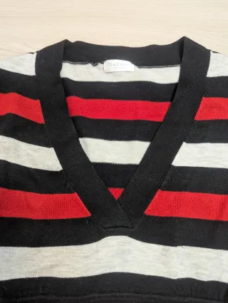 Jersey de pico a rayas