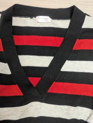 Jersey de pico a rayas