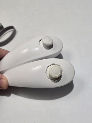 2 controller + 2 nunchuk bianco Wii con Motion