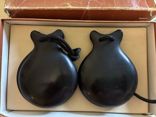 Castañuelas flamencas negras de fibra