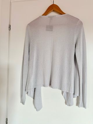 Cardigan elegante grigio nuovo con cartellino M