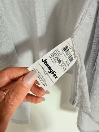 Cardigan elegante grigio nuovo con cartellino M