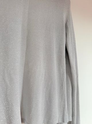 Cardigan elegante grigio nuovo con cartellino M