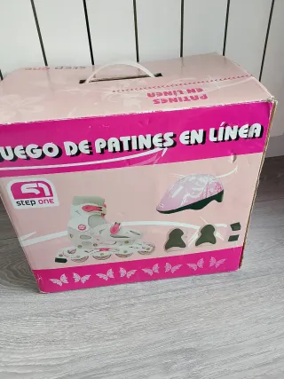 Pattini rosa con protezioni