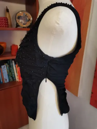 Top Luisa Spagnoli Seta Tg 42 Nero