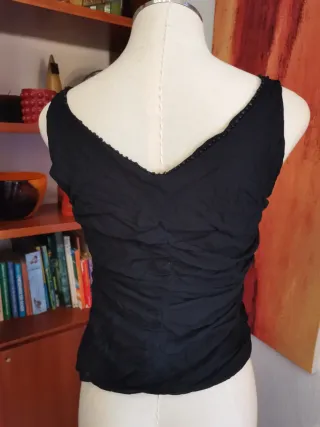Top Luisa Spagnoli Seta Tg 42 Nero