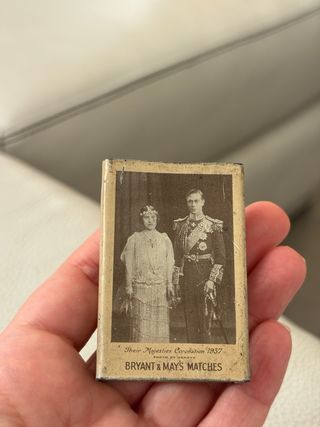 Fodero per scatole di fiammiferi per l'incoronazione del 1937