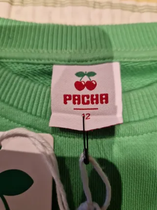 Sudadera Pacha Verde talla 12