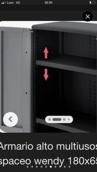 Armario Multiusos SPACEO Alto Gris