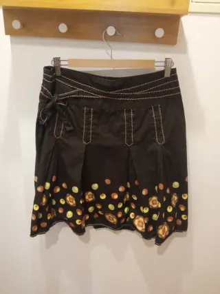 Falda Promod Talla 42 Estampada