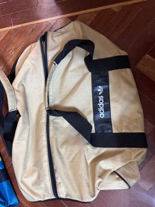 Bolsa Adidas Vintage Beige Negra