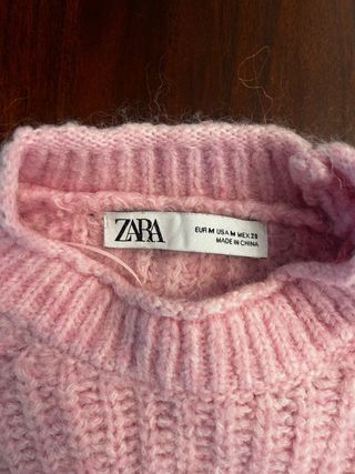 Jersey Zara Invierno Rosa