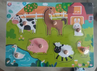 Puzzle de madera granja 7 piezas