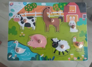 Puzzle de madera granja 7 piezas