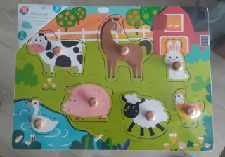 Puzzle de madera granja 7 piezas