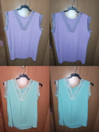 2 Blusas Morada y Turquesa