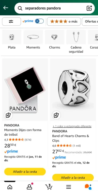 Pulsera Pandora Corazón y Abalorios Escucho oferta