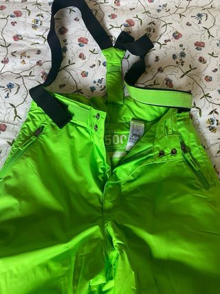 Pantalón de esquí niño Wedze verde neón 12- 14años