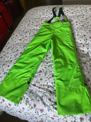 Pantalón de esquí niño Wedze verde neón 12- 14años