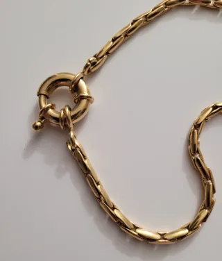 Colgante Cruz Chapado Oro.