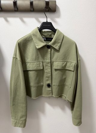 Giacca Zara verde oliva corta