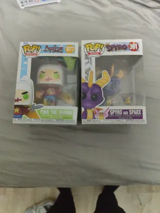 Funko Pop Finn The Human y Spyro