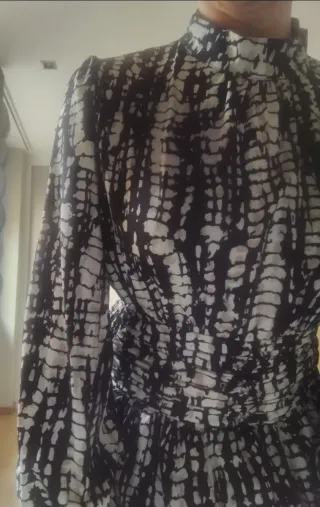 Vestido estampado blanco y negro