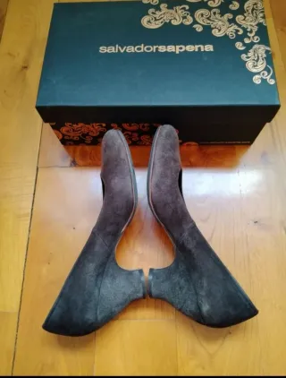 Zapatos de salón ante marrón T38 Salvador Sapena