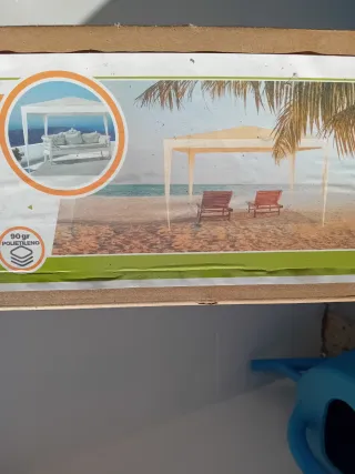 Cenador 300x300x250 cm Blanco