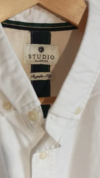 Camisa Studio Classics Blanca Manga Larga