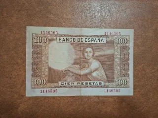 Billete 100 pesetas 1953 sin serie