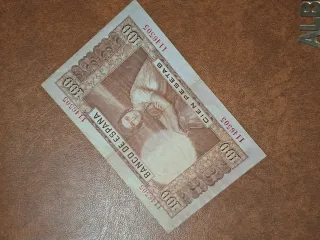 Billete 100 pesetas 1953 sin serie
