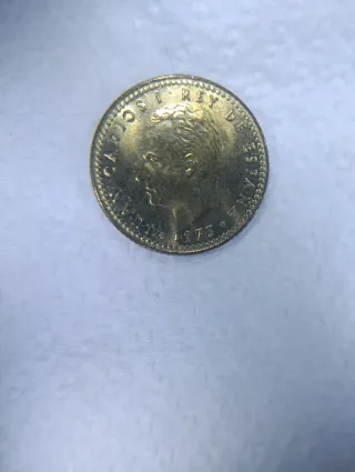 2 Monedas una Peseta Carlos I Rey 1975
