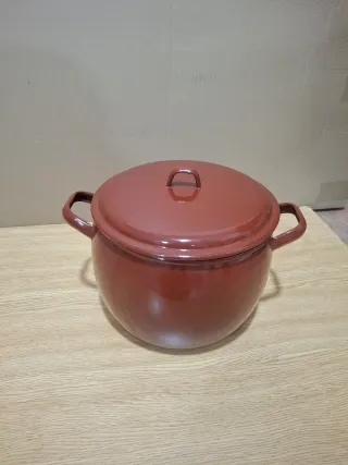 Olla esmaltada marrón