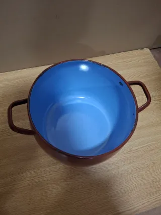 Olla esmaltada marrón