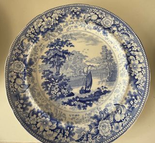 Set di 2 Piatti Decorativi in Ceramica Inglese del XIX Secolo