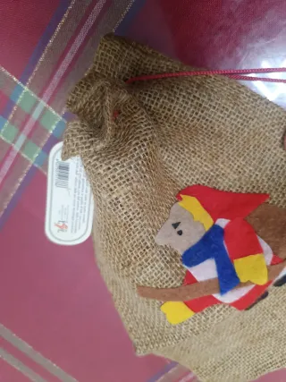 Sacco juta Befana feltro 30x22 cm