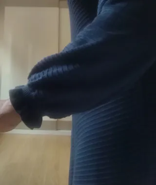 Vestido azul manga larga