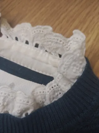 Vestido azul manga larga