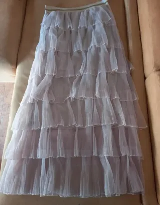Falda tul volantes NKN NEKANE beige