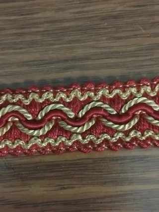 Passamaneria Rosso Rubino e Oro 2 cm/5.50 m