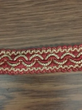Passamaneria Rosso Rubino e Oro 2 cm/5.50 m
