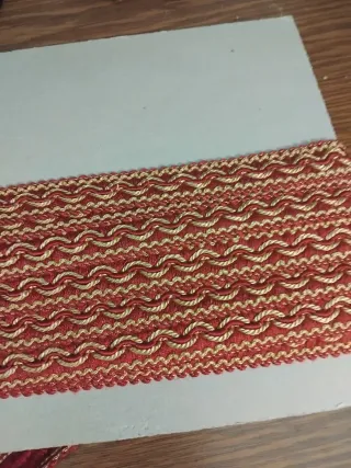 Passamaneria Rosso Rubino e Oro 2 cm/5.50 m