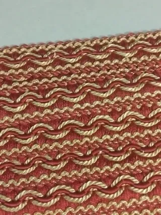 Passamaneria Rosso Rubino e Oro 2 cm/5.50 m